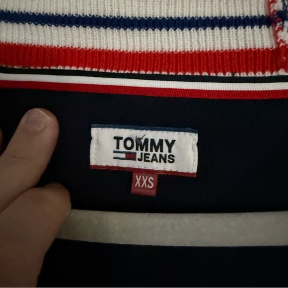 Tommy Hilfiger Cropped Cardigan XXS Red White Blue Preppy School - Picture 5 of 9